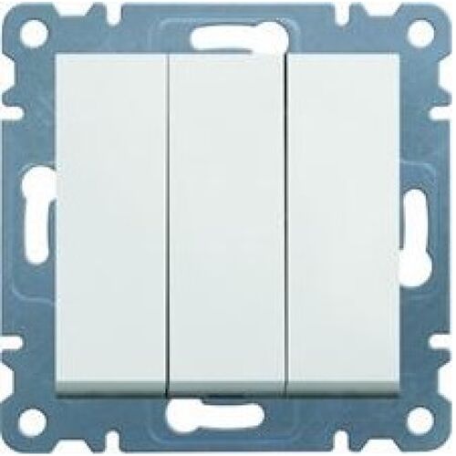 Выключатель 3-клавишный Lumina, белый, 10АХ/230В