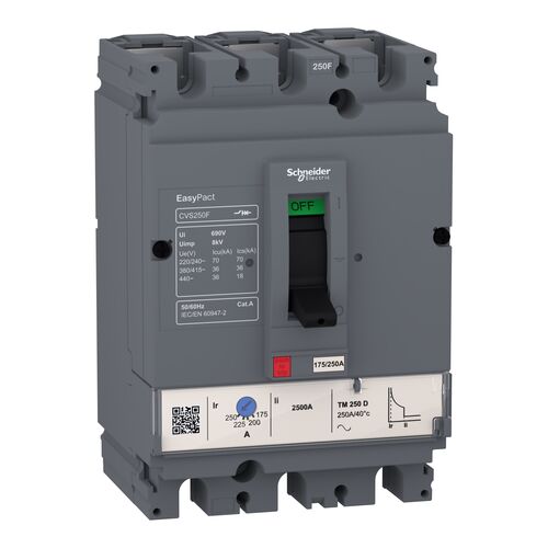 Автоматический выключатель EASYPACT CVS160F TM160D 3P3D, 36kA Schneider Electric