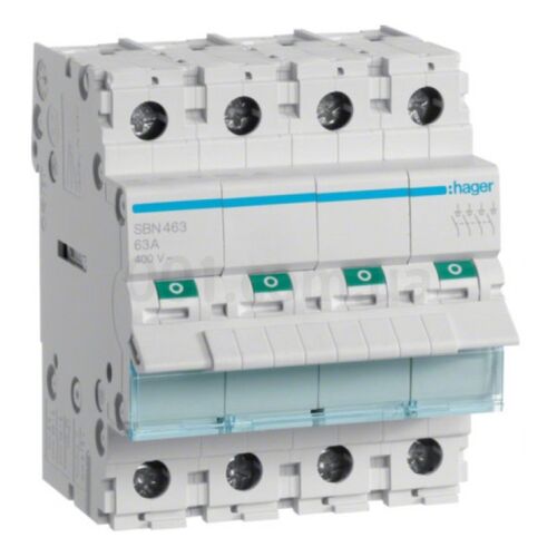Выключатель нагрузки 4-полюсный 63А/400В, 4м Hager
