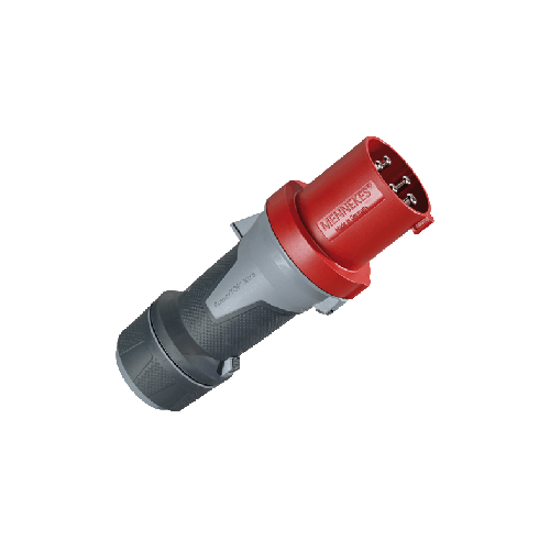 Штекер 63A 5P 6H 400V IP44 кабельный с резиновым покрытием PowerTOP XtrA  Mennekes