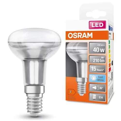 Светодиодная рефлекторная лампа R50 36° 40-2,6W/840 230V E14 LED Star LEDVANCE