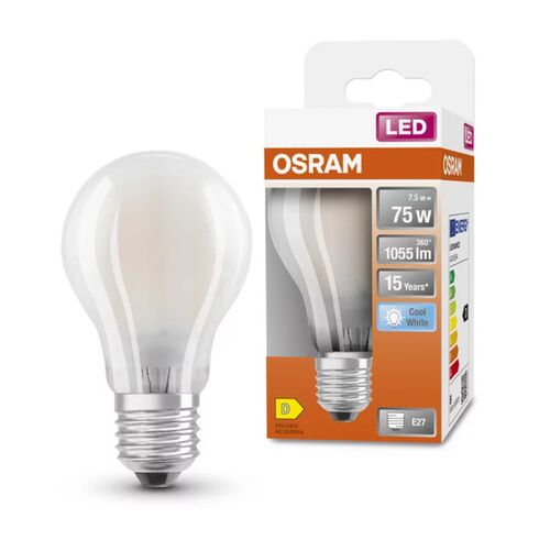 Светодиодная лампа 7,5W/840 230V E27 LED Star Classic A 60 Frosted LEDVANCE