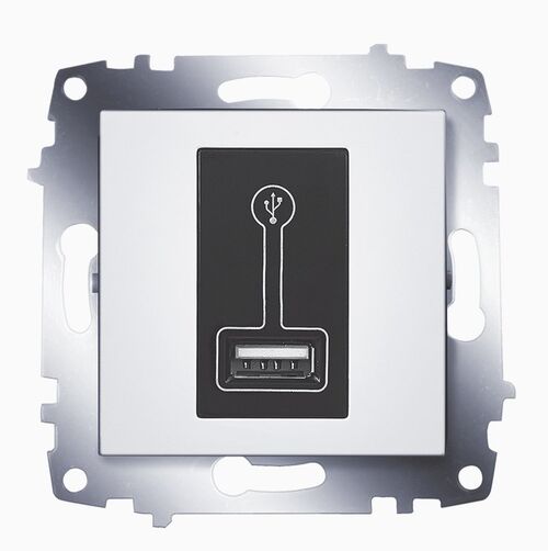 Розетка USB зарядка Cosmo ABB белый
