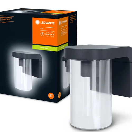 ENDURA Classic Cascade Wall E27 Clear IP44 Бра на фасад "КАСКАД" стекло/алюминий LEDVANCE фото 1