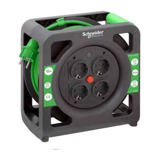Подовжувач на котушці, 4 роз., 15 м, кабель 3х1,5 мм2, IP20 Thorsman Compact