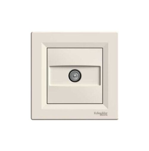 Телевизионная розетка TV проходная 8 dB Asfora (кремовый)