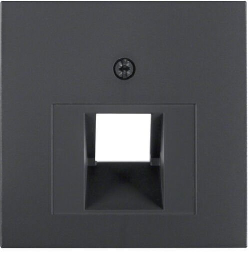 Центральна панель для розетки UAE Berker S.1/B.3/B.7, антрацит, матовий 14071606