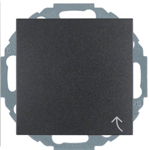 Розетка SCHUKO 16А/250В с откидной крышкой, с заземлением, усиленная защита от прикосновения Berker S.1/B.3/B.7, антрацитовый, матовый Hager 47441606