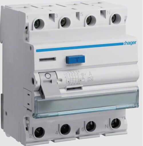 Трехфазное противопожарное Дифреле 63A 300mA A S-селективное  4P 6kA hager