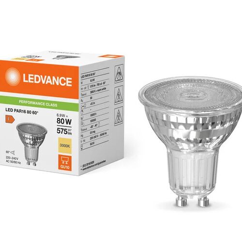 світлодіодна лампа PAR16 60° 80-6,9W/830 230V GU10 PERFORMANCE CLASS LEDVANCE