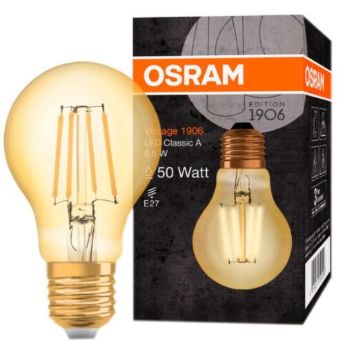 Світлодіодна лампа 1906 LCL A55 6,5W/824 230V FIL GD E27 OSRAM
