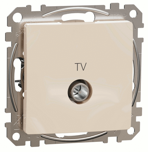 Розетка TV концевая 4dB, Sedna Design (Бежевый)