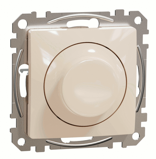 Светорегулятор LED поворотно-нажимной универсальный 5-200Вт, Sedna Design (Бежевый)