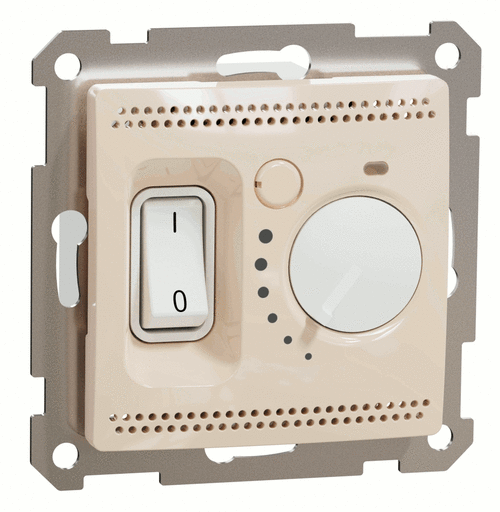 Терморегулятор для теплого пола 10А (5…50C°) с датчиком 4м, Sedna Design (Бежевый)