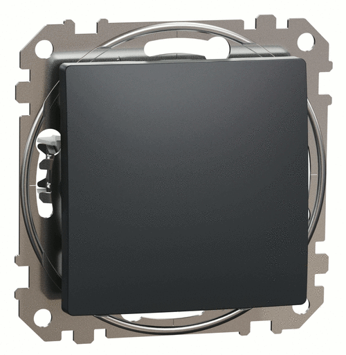 Выключатель проходной 1-кл. (сх.6), Sedna Design (Черный)