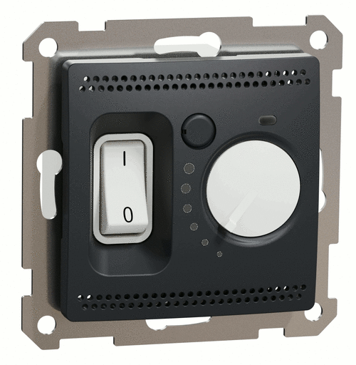 Терморегулювач для теплої підлоги 10А (5…50C°) з датчиком 4м, Sedna Design (чорний)