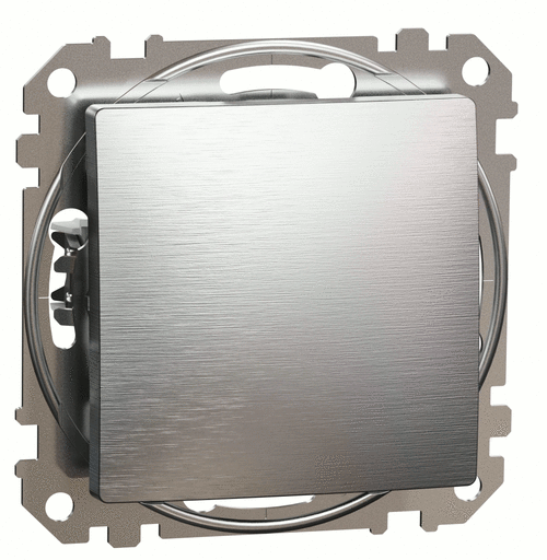 Выключатель проходной 1-кл. (сх.6), Sedna Elements (матовый Алюминий)