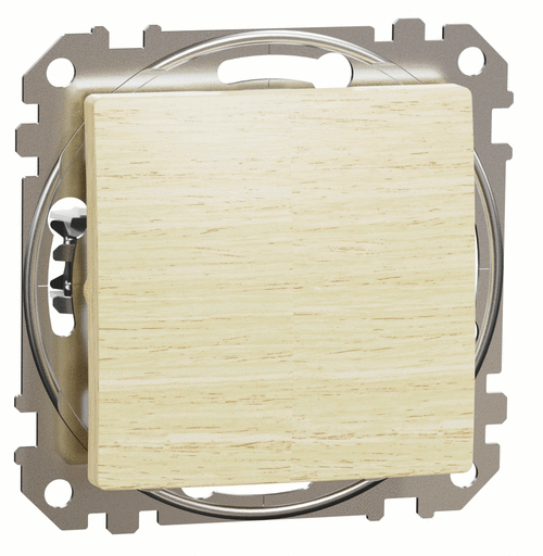 Выключатель проходной 1-кл. (сх.6), Sedna Elements (Береза)