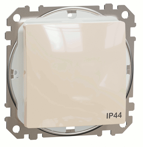 Вимикач прохідний 1-кл. (сх.6) IP44, Sedna Design (бежевий)