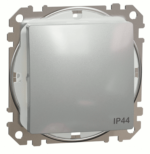 Выключатель проходной 1-кл. (сх.6) IP44, Sedna Design (Алюминий)