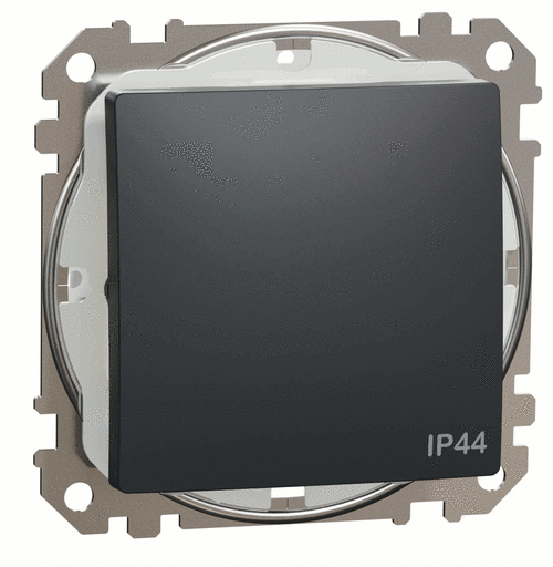 Выключатель проходной 1-кл. (сх.6) IP44, Sedna Design (Черный)