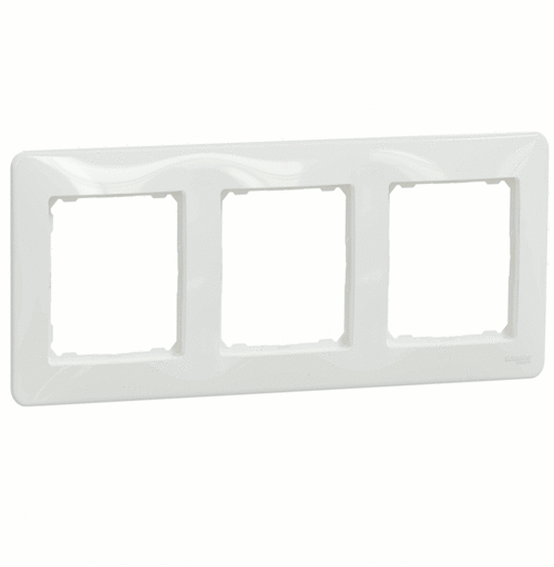 Рамка 3-местная, Sedna Design (Белый)