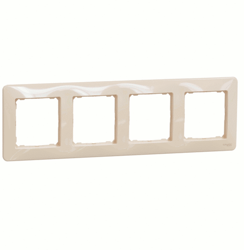 Рамка 4-місна, Sedna Design (бежевий)