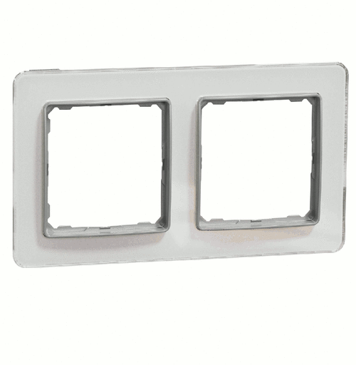 Рамка 2-местная, Sedna Elements (Стекло Белый)
