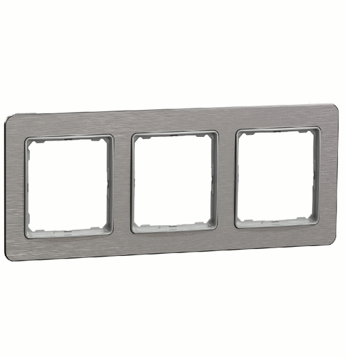 Рамка 3-місна, Sedna Elements (матовий алюміній)