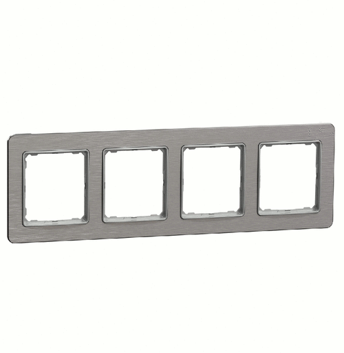 Рамка 4-місна, Sedna Elements (матовий алюміній)