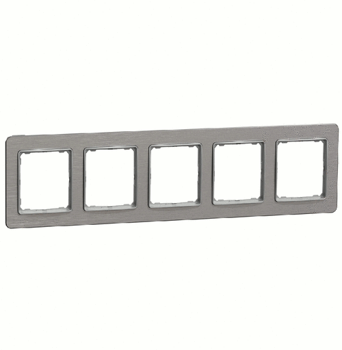 Рамка 5-местная, Sedna Elements (матовый Алюминий)