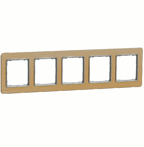 Рамка 5-місна, Sedna Elements (матове золото)