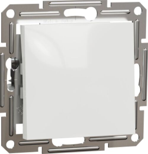 Выключатель кнопочный 1 клавишный 10 A 250V AC 2300 Вт без рамки Белый Asfora Schneider Electric EPH0770121