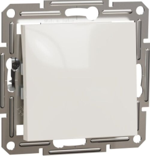 Перемикач 1 клавішний 10 A 250V AC 2300 Вт без рамки Кремовий Asfora Schneider Electric EPH0470123