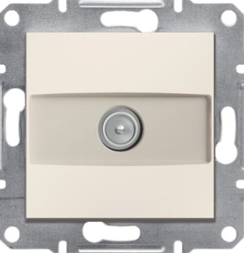 TV розетка кінцева без рамки Кремовий Asfora Schneider Electric EPH3270123