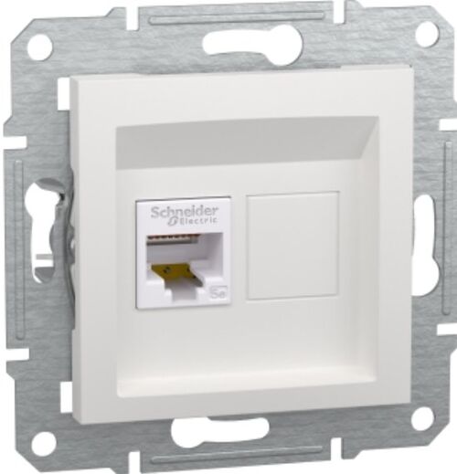 Розетка RJ45 тип UTP категория 5E без рамки Белый Asfora Schneider Electric EPH4370121