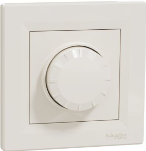 Поворотный LED димер, 230 В, 370 Вт  С рамкой в комплекте Кремовый Asfora Schneider Electric EPH6800123
