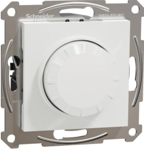 Поворотний лід диммер тип RC 3-370 Вт 230 V AC без рамки Білий Asfora Schneider Electric EPH6870121