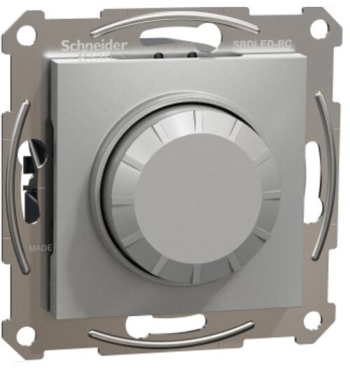 Поворотний LED димер, 230 В, 370 Вт без рамки Алюміній Asfora Schneider Electric EPH6800161