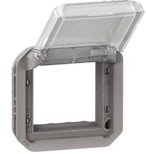 PLEXO Адатпер для механізмів Mosaic з прозорою кришкою механізм, колір Сірий