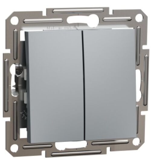 Кнопка 2-клавішна Asfora (сталь) Schneider Electric EPH1100162