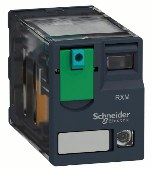 Проміжне реле 24V DC 4 перекидних 5А з світлодіодом Schneider Electric RXM4AB2BD