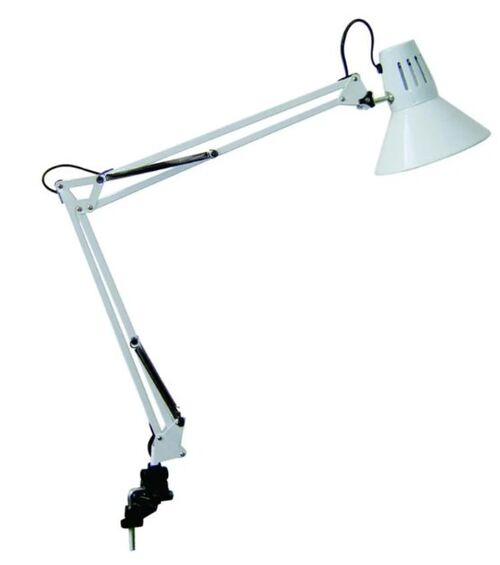 Настільна лампа PANAN CLASSIC HOOK 40W 220V E27 на струбціні Біла Osram 4099854364037