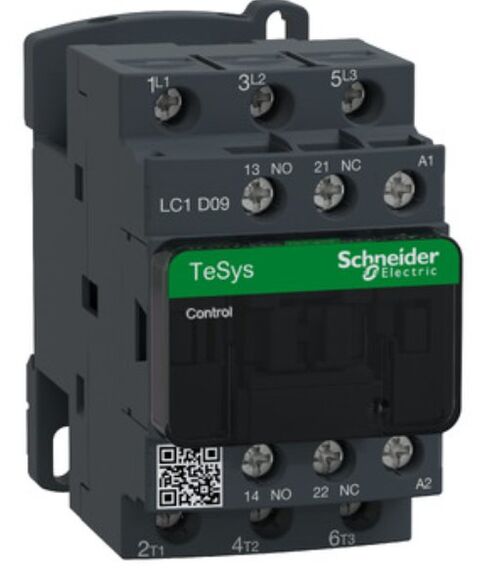 Контактор TeSys D 3Р для двигателя до 9A/690V AC-3/3e (4kW при 400V) 24 В 50/60 Гц, доп. контакты 1NO+1NC Schneider Electric