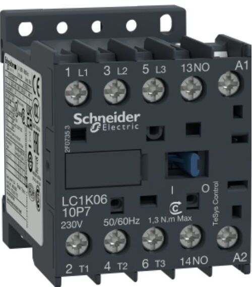 Контактор TeSys K 3P для двигателя до 16 A/690 В AC-3 (7,5 кВт при 400 В) / 230 V AC 50/60 Гц 1 NO Schneider Electric