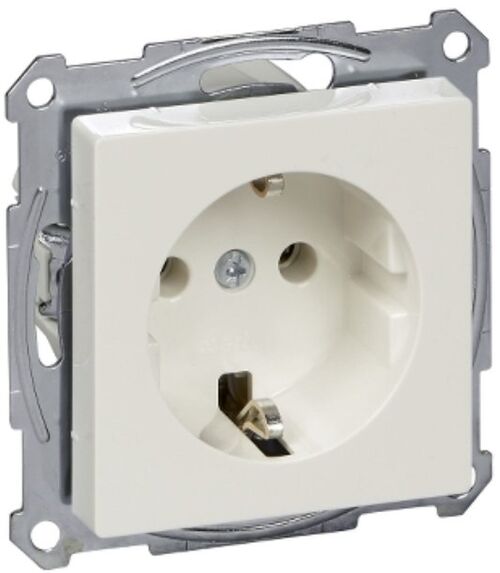 SYSTEM M РОЗЕТКА с заземлением SCHUKO 16А 250 V AC  Полярно-белый Глянцевый Schneider Electric Merten MTN2301-0319