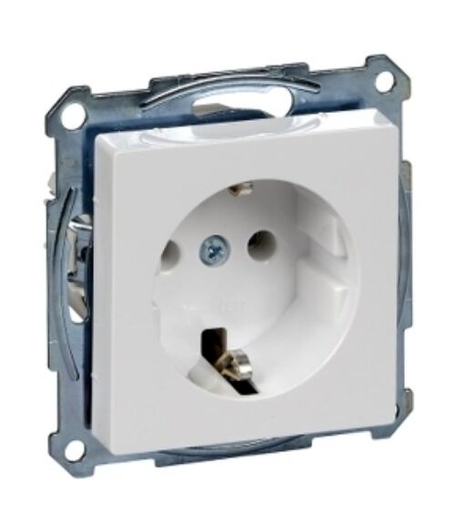SYSTEM M РОЗЕТКА с заземлением SCHUKO 16А 250 V AC  Активный-белый (Антибактериальный) Schneider Electric Merten MTN2301-0325