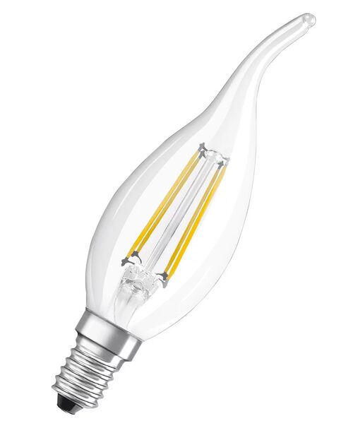 Светодиодная лампа Свеча на ветру 4W/827 230V E14 LED Star Classic BA 40 Filament Clear LEDVANCE