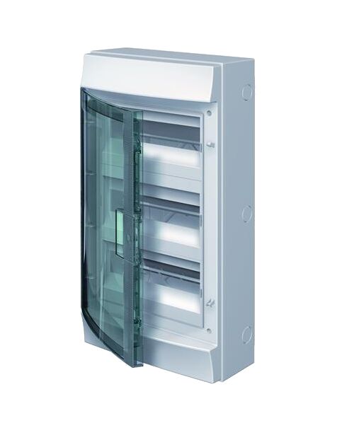 Шкаф IP65 Mistral прозрачные двери 36M 3ряд. С винтовым N/PE клемн. 42 подкл.