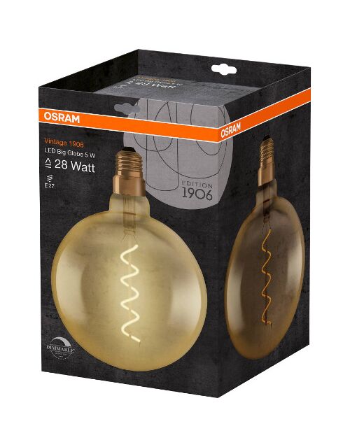 Світлодіодна лампа 1906 LED GLОB DIM 5W/820 230V FIL золото E27 OSRAM